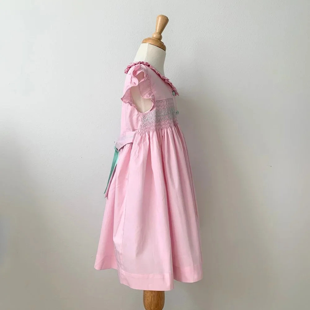 NWT Pretty Girls Smocked Dress Spanish Style Birthday Party Princess Boutique 5T - Picture 3 of 8